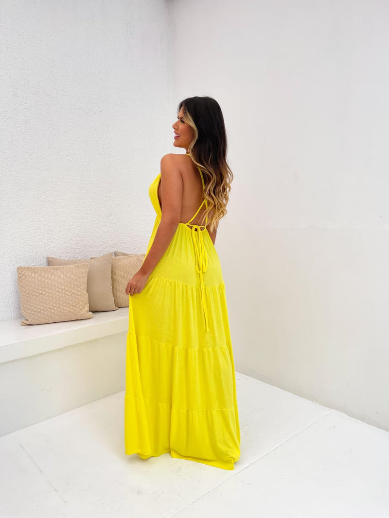 Vestido Longo Serana em uso